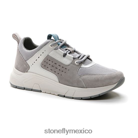 P64Z357 Stonefly hombres acción 24 terciopelo/ textilgrifo gris zapatos
