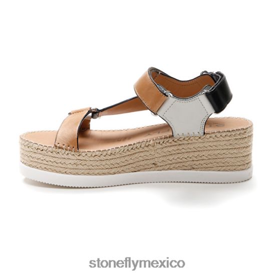 P64Z199 Stonefly mujer alexia 6 pantorrilla lthmarrón/blanco/negro sandalias