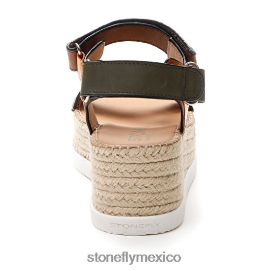 P64Z200 Stonefly mujer alexia 6 pantorrilla lthmarrón/verde/naranja sandalias