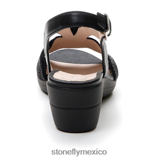 P64Z257 Stonefly mujer tocador iii 30 cabra ante/nappa lthnegro sandalias