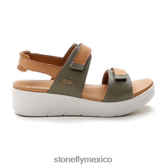 P64Z143 Stonefly mujer aqua iii 20 napa lthmarrón/verde sandalias