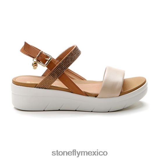 P64Z146 Stonefly mujer aqua iii 22 napa lth/textilmarrón/crema sandalias
