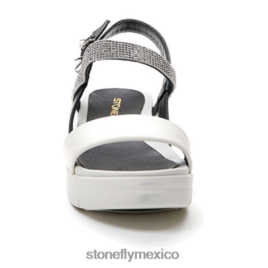 P64Z151 Stonefly mujer aqua iii 22 napa lth/textilnegro/plata/blanco sandalias