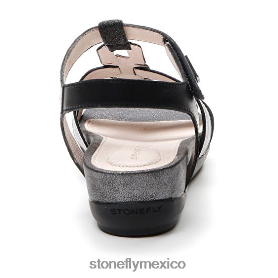 P64Z156 Stonefly mujer eve 24 napa lth/laminado lthnegro sandalias