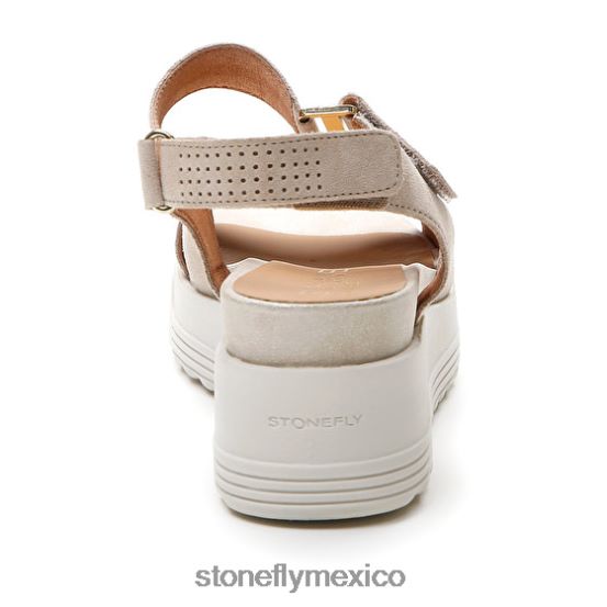 P64Z162 Stonefly mujer parky 15 de terciopelocabra marrón sandalias