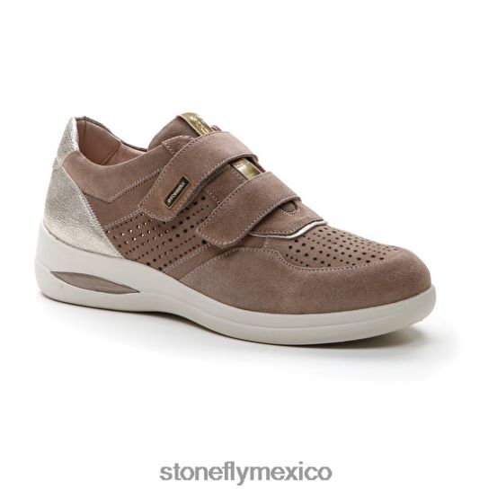 P64Z107 Stonefly mujer aurora 16 terciopelogris rosa/astilla zapatos