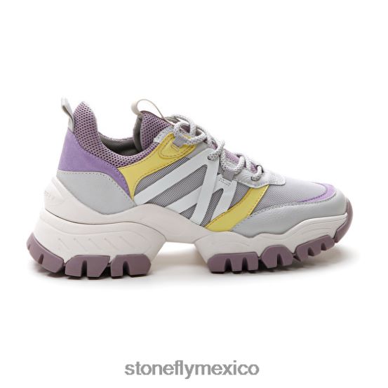 P64Z59 Stonefly mujer twiggy 1 textil/nappa lthmorado/amarillo zapatos