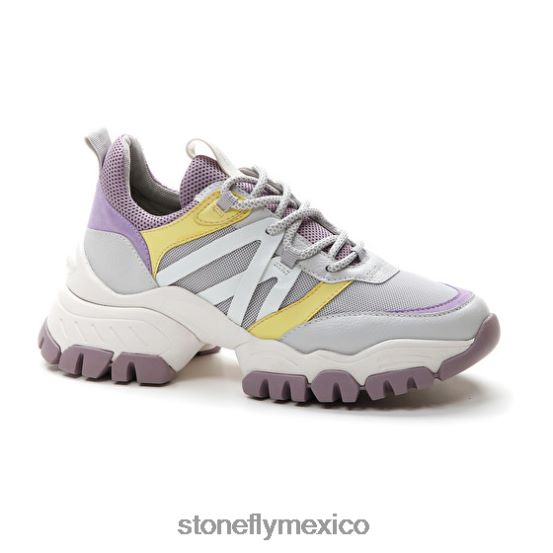 P64Z59 Stonefly mujer twiggy 1 textil/nappa lthmorado/amarillo zapatos