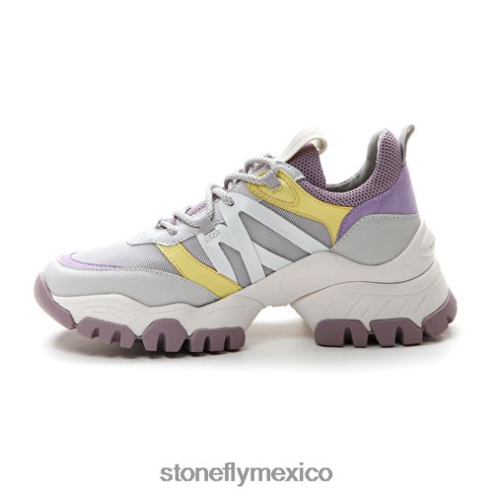 P64Z59 Stonefly mujer twiggy 1 textil/nappa lthmorado/amarillo zapatos