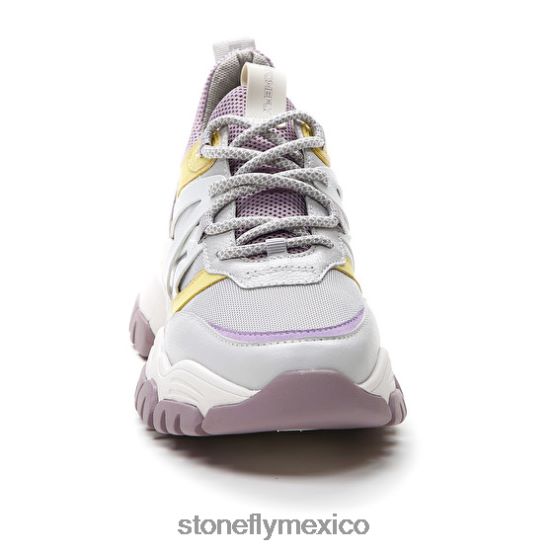 P64Z59 Stonefly mujer twiggy 1 textil/nappa lthmorado/amarillo zapatos