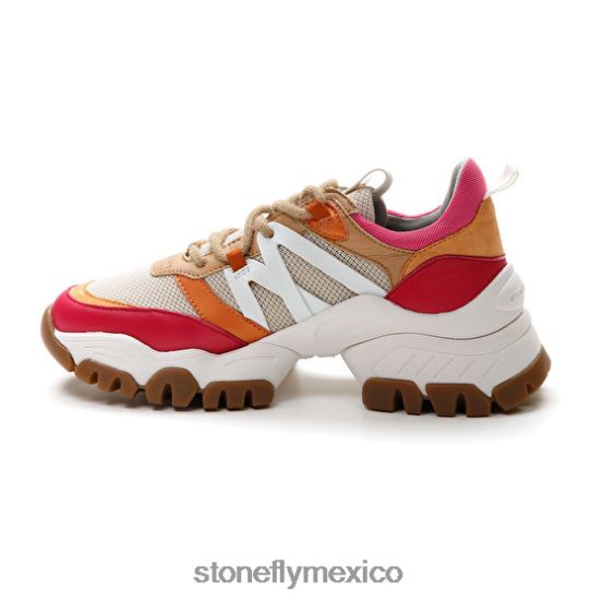 P64Z61 Stonefly mujer twiggy 1 textil/nappa lthrojo/rosa/marrón/naranja zapatos