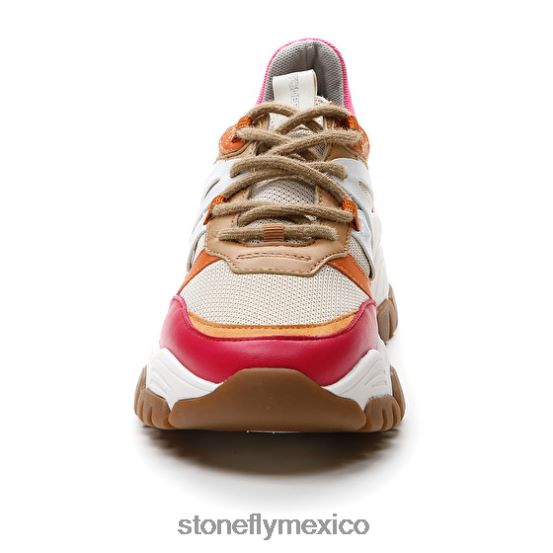 P64Z61 Stonefly mujer twiggy 1 textil/nappa lthrojo/rosa/marrón/naranja zapatos