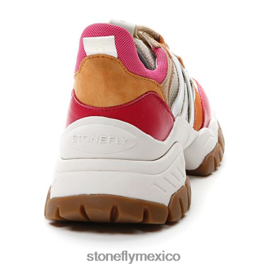 P64Z61 Stonefly mujer twiggy 1 textil/nappa lthrojo/rosa/marrón/naranja zapatos