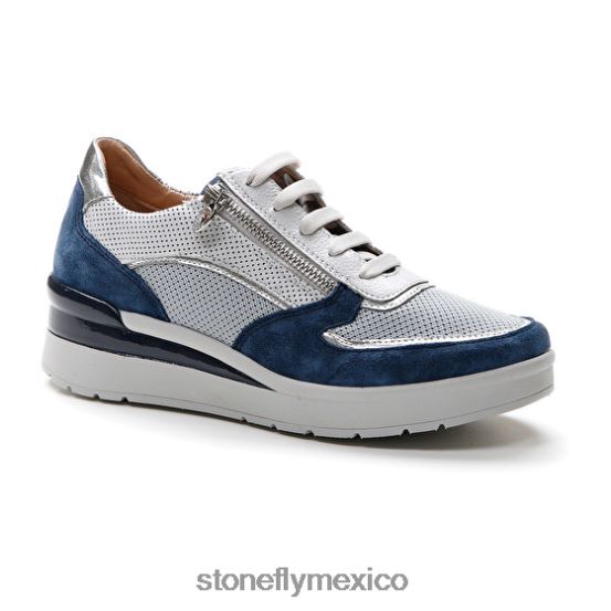 P64Z84 Stonefly mujer crema 40 velour/textil/nappa lthazul/plata/blanco zapatos