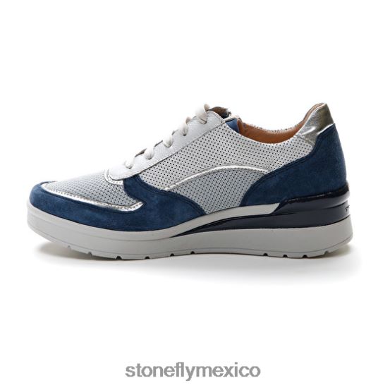 P64Z84 Stonefly mujer crema 40 velour/textil/nappa lthazul/plata/blanco zapatos