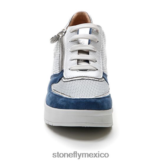 P64Z84 Stonefly mujer crema 40 velour/textil/nappa lthazul/plata/blanco zapatos