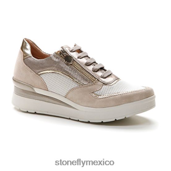 P64Z85 Stonefly mujer crema 40 velour/textil/laminado lthcabra marrón zapatos