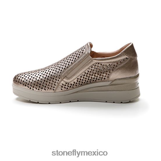 P64Z89 Stonefly mujer crema 25 laminado lthefervescencia de metal zapatos