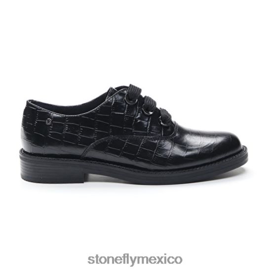 P64Z81 Stonefly mujer caddy 8 cocco relieve lthnegro zapatos